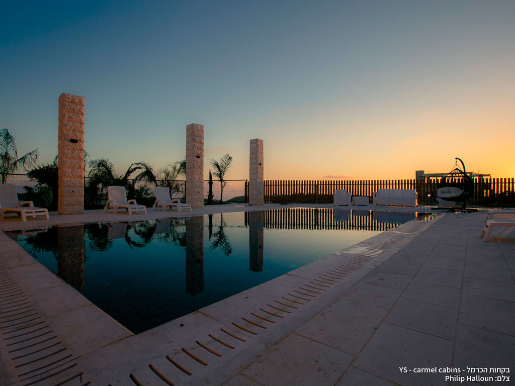 הבריכה בחצר המתחם