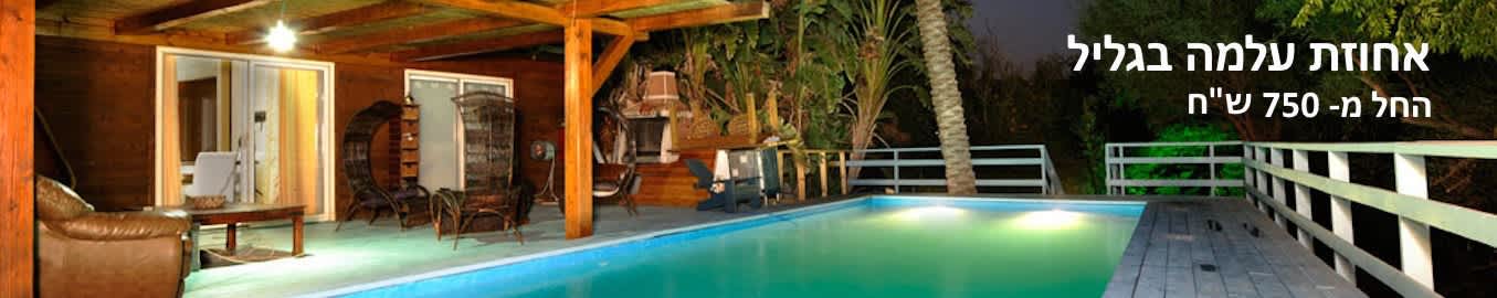 לדף הבית של צימר יוקרתי עם בריכה